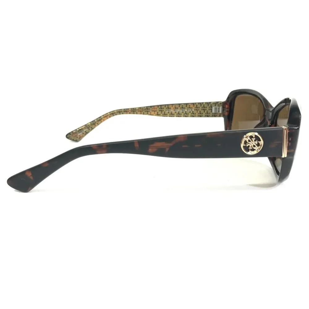 Guess Sunglasses GU7410 52E Brown Tortoise Square Cat Eye Gold Brown Lenses - Picture 4 of 11
